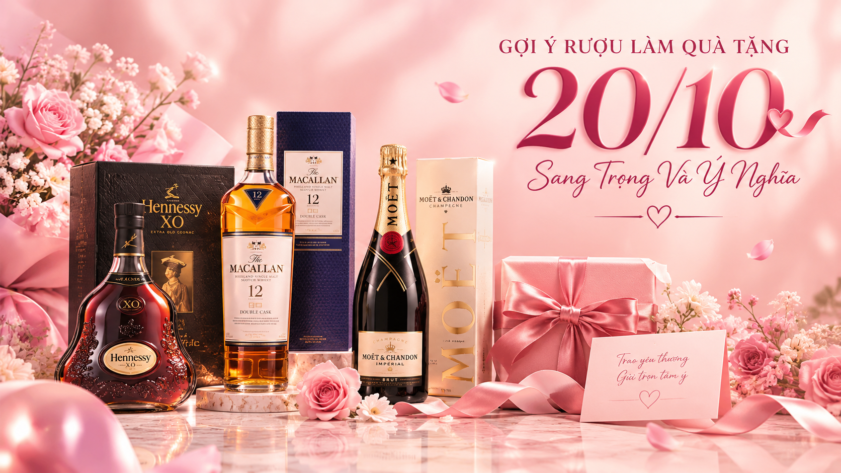Gợi ý rượu tặng 20/10 – Trao quà tinh tế, gửi trọn yêu thương