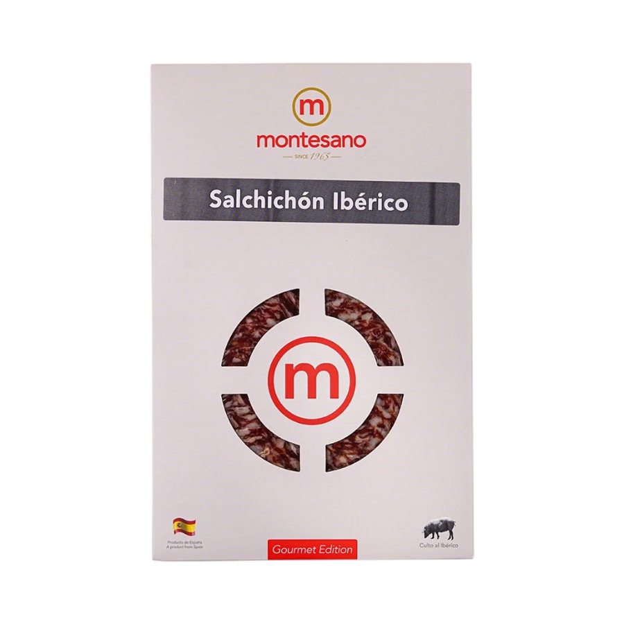 Xúc xích Iberico Cebo - Salchichon muối cắt lát 100g Montesano